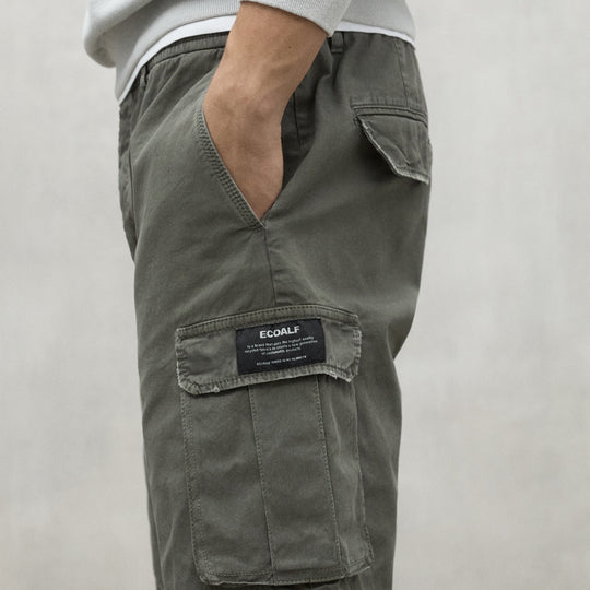 ECOALF DUSTY OLIVE ETHICARGO SHORTS FOR MEN