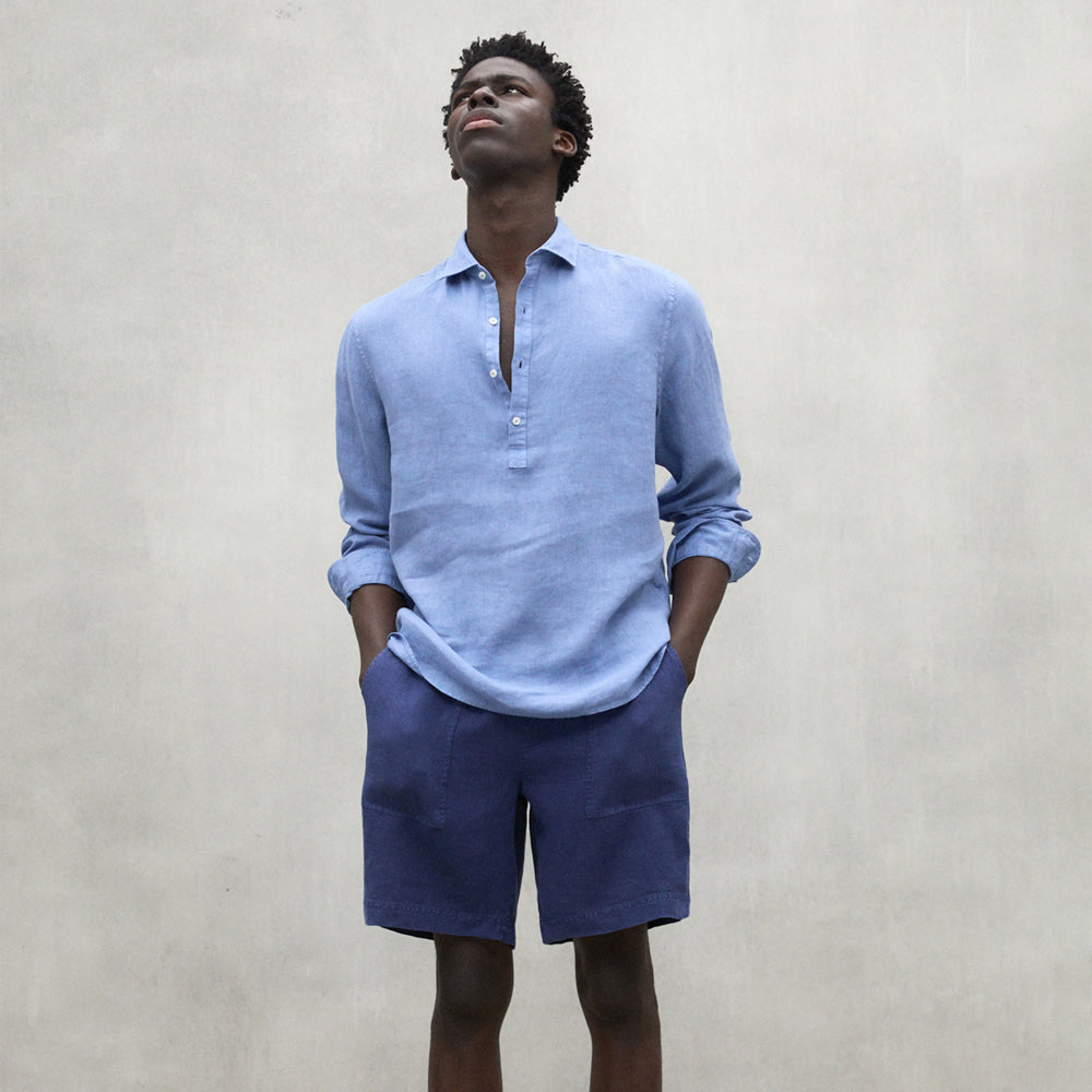 ECOALF INK BLUE MUSY SHORTS FOR MEN