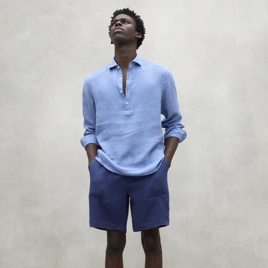 ECOALF INK BLUE MUSY SHORTS FOR MEN