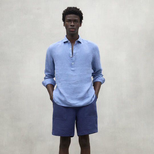 ECOALF INK BLUE MUSY SHORTS FOR MEN