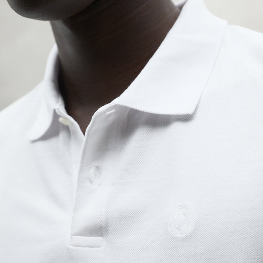 ECOALF WHITE TEDAN POLO FOR MEN