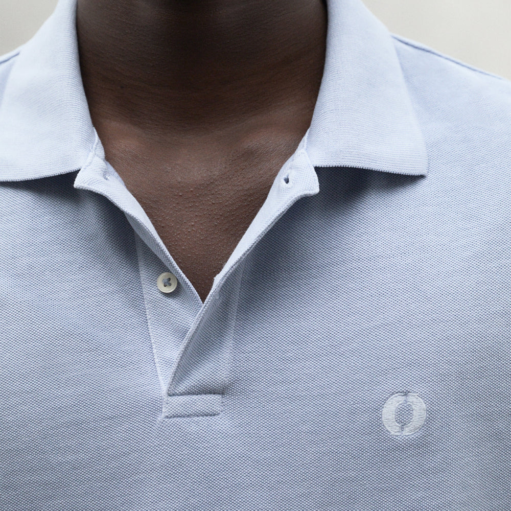 ECOALF DUSTY BLUE TEDAN POLO FOR MEN