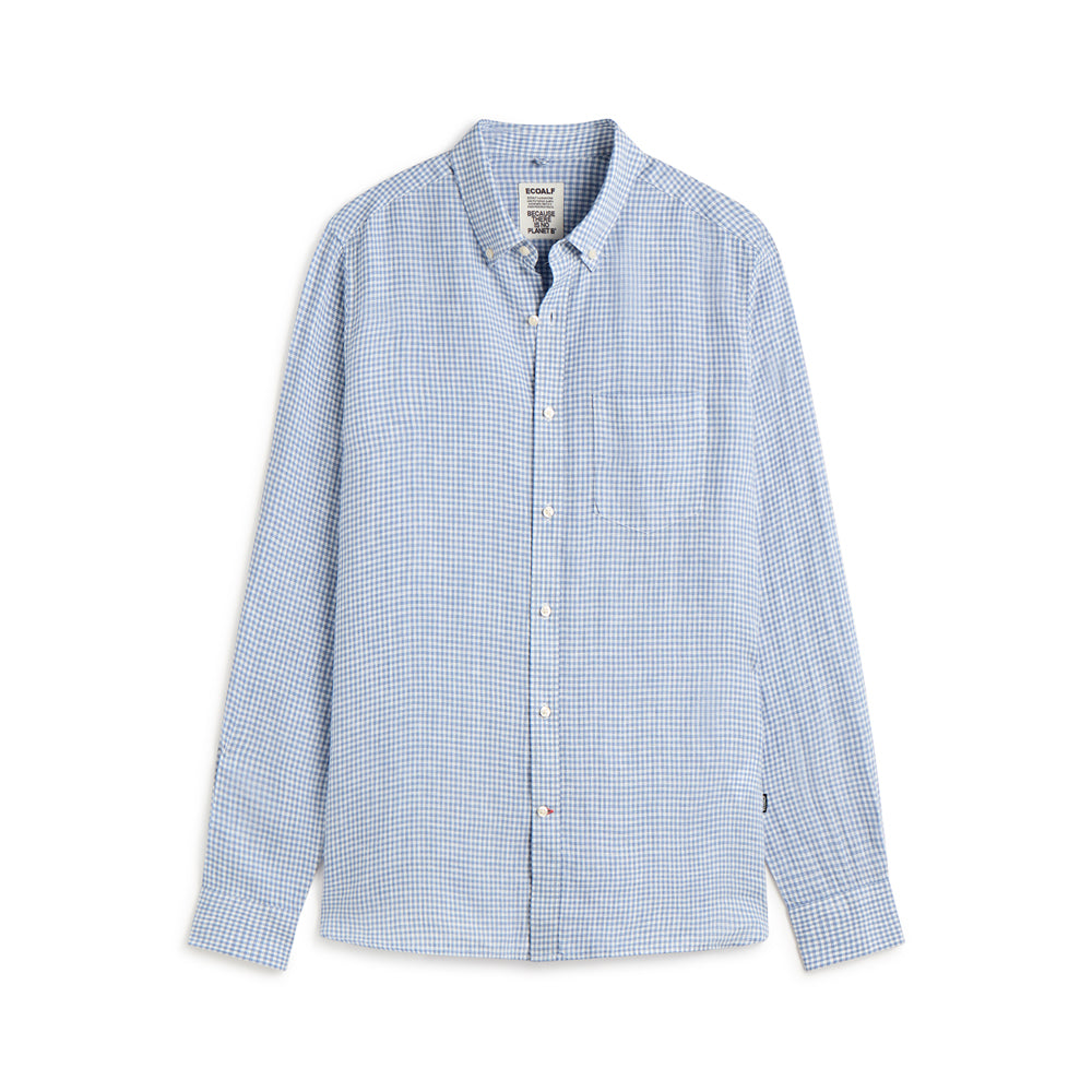 ECOALF BLUE CHECK ADAN SHIRT FOR MEN