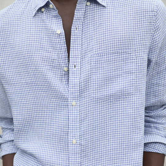 ECOALF BLUE CHECK ADAN SHIRT FOR MEN