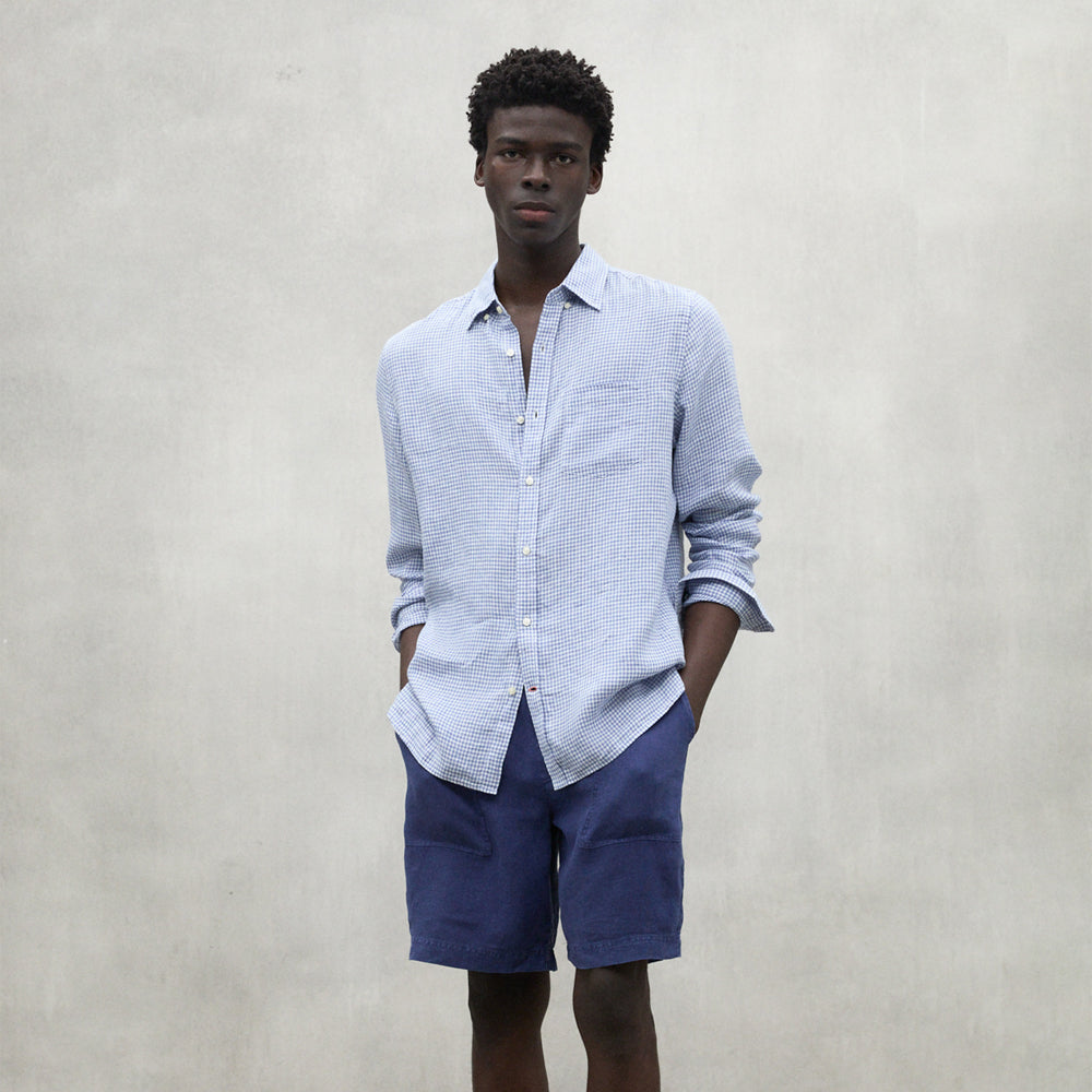 ECOALF BLUE CHECK ADAN SHIRT FOR MEN