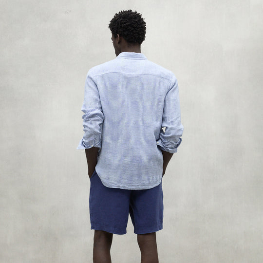 ECOALF BLUE CHECK ADAN SHIRT FOR MEN