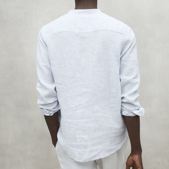 ECOALF WHITE BLUE DAVID SHIRT FOR MEN