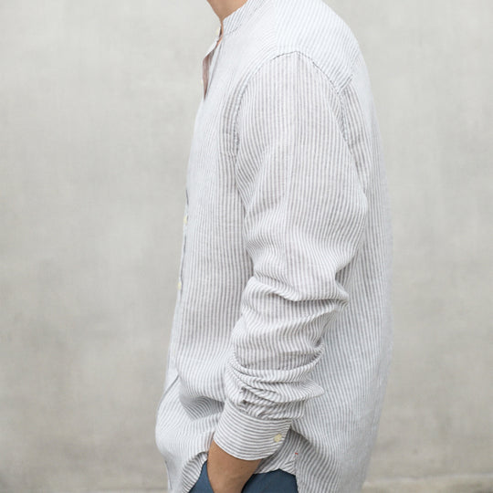 ECOALF WHITE/GREY DAVID SHIRT FOR MEN