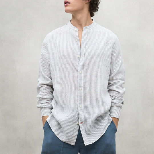 ECOALF WHITE/GREY DAVID SHIRT FOR MEN