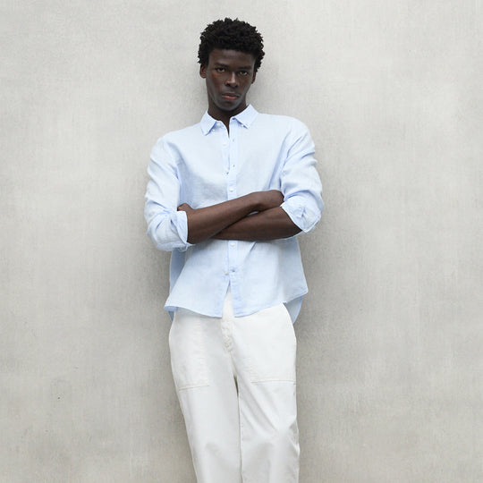 ECOALF SKY BLUE MALIBU SHIRT FOR MEN