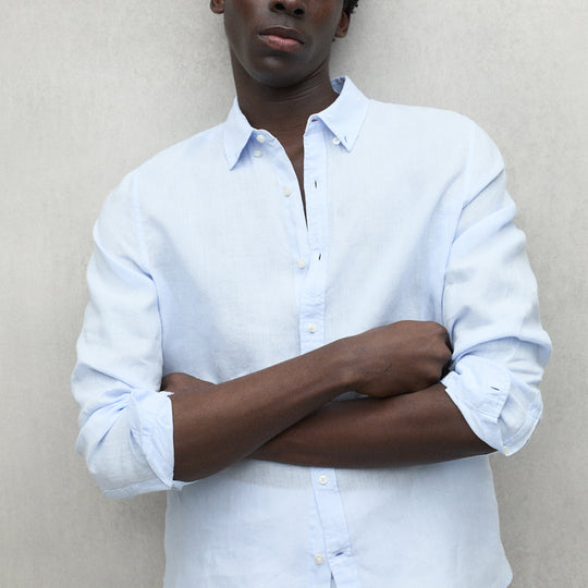 ECOALF SKY BLUE MALIBU SHIRT FOR MEN