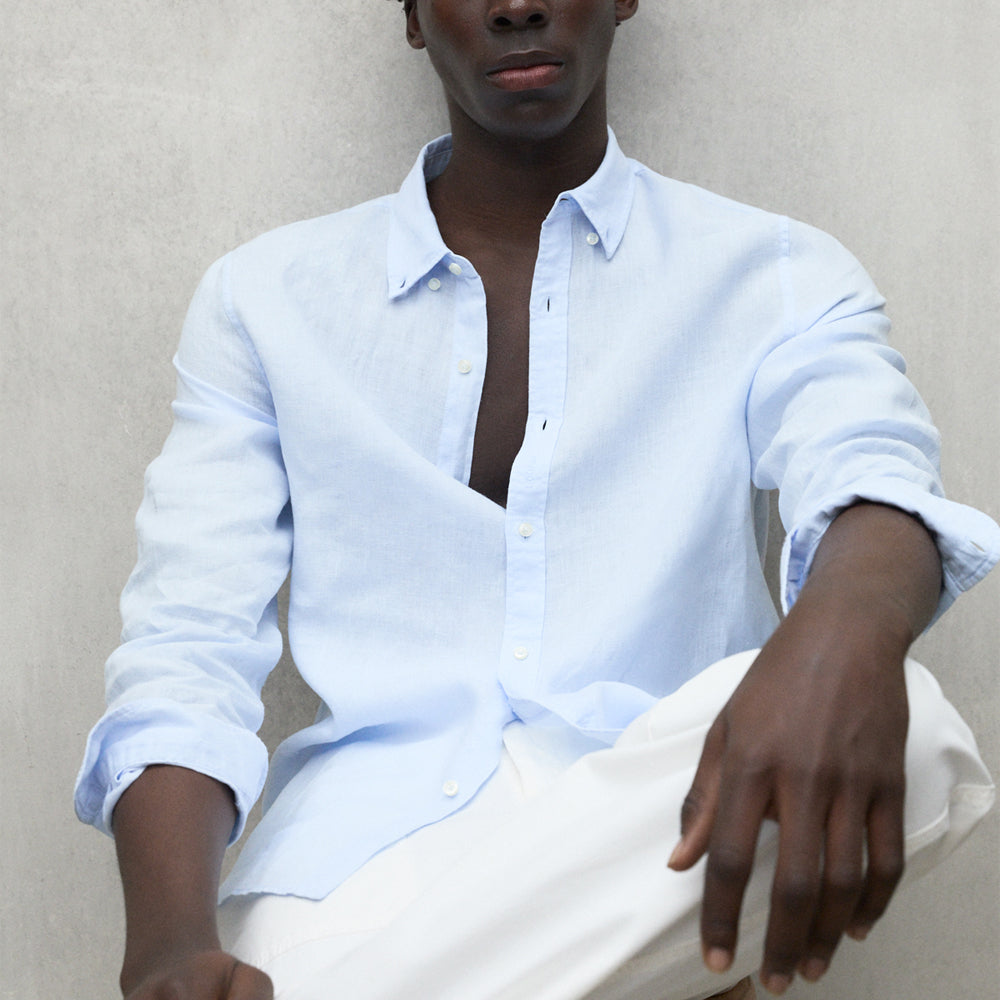 ECOALF SKY BLUE MALIBU SHIRT FOR MEN
