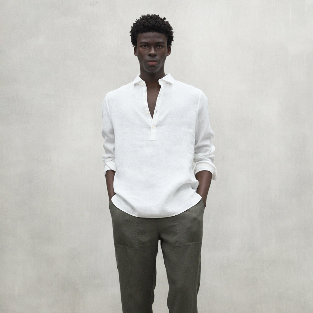 ECOALF WHITE POLINO SHIRT FOR MEN