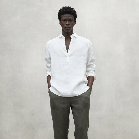 ECOALF WHITE POLINO SHIRT FOR MEN