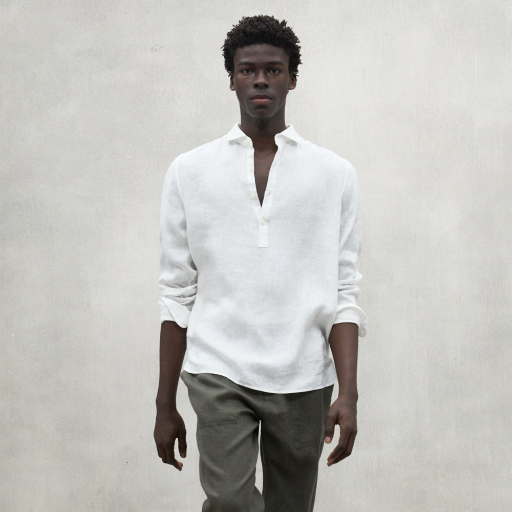 ECOALF WHITE POLINO SHIRT FOR MEN