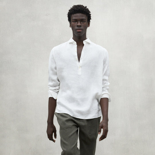 ECOALF WHITE POLINO SHIRT FOR MEN