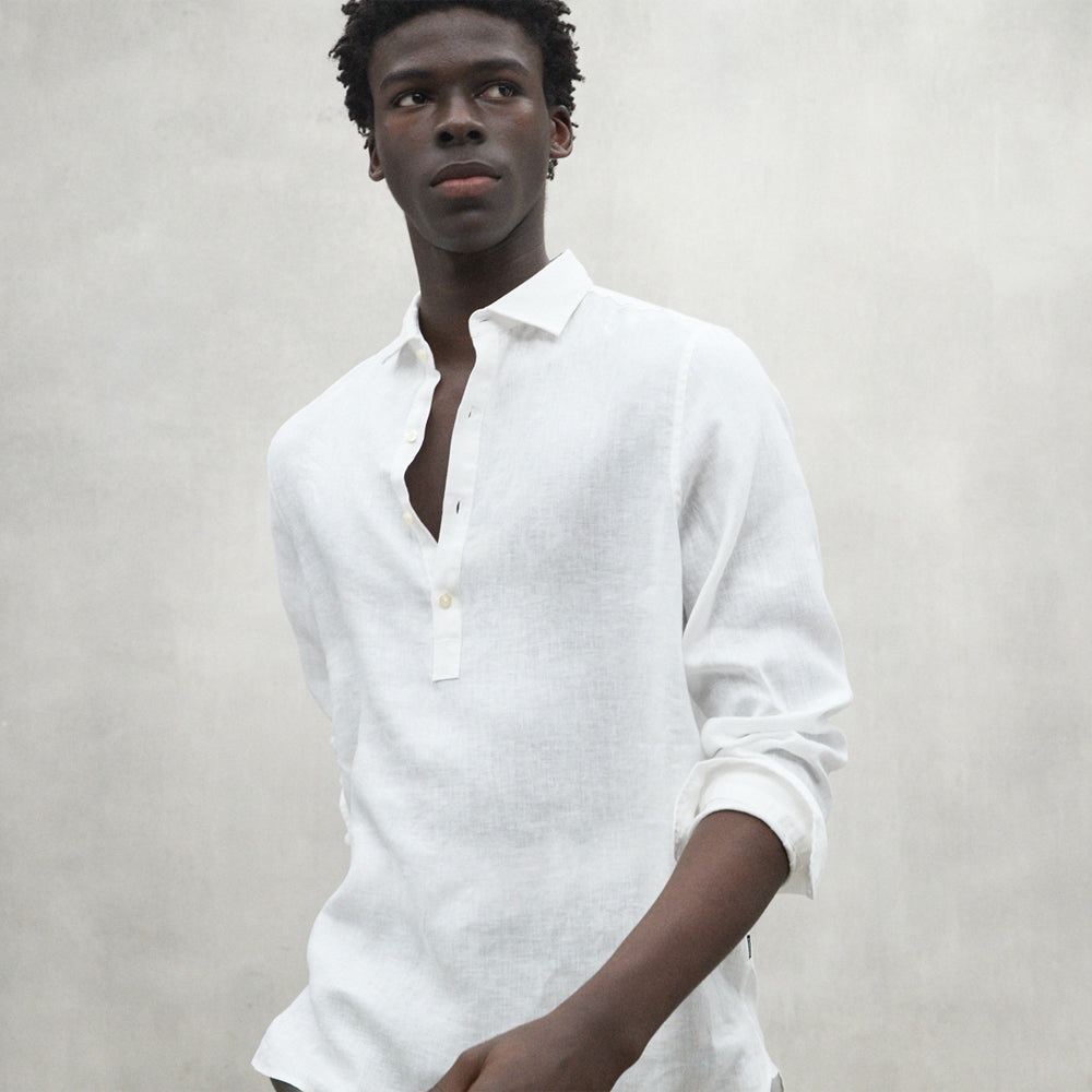 ECOALF WHITE POLINO SHIRT FOR MEN