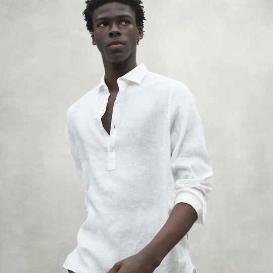 ECOALF WHITE POLINO SHIRT FOR MEN