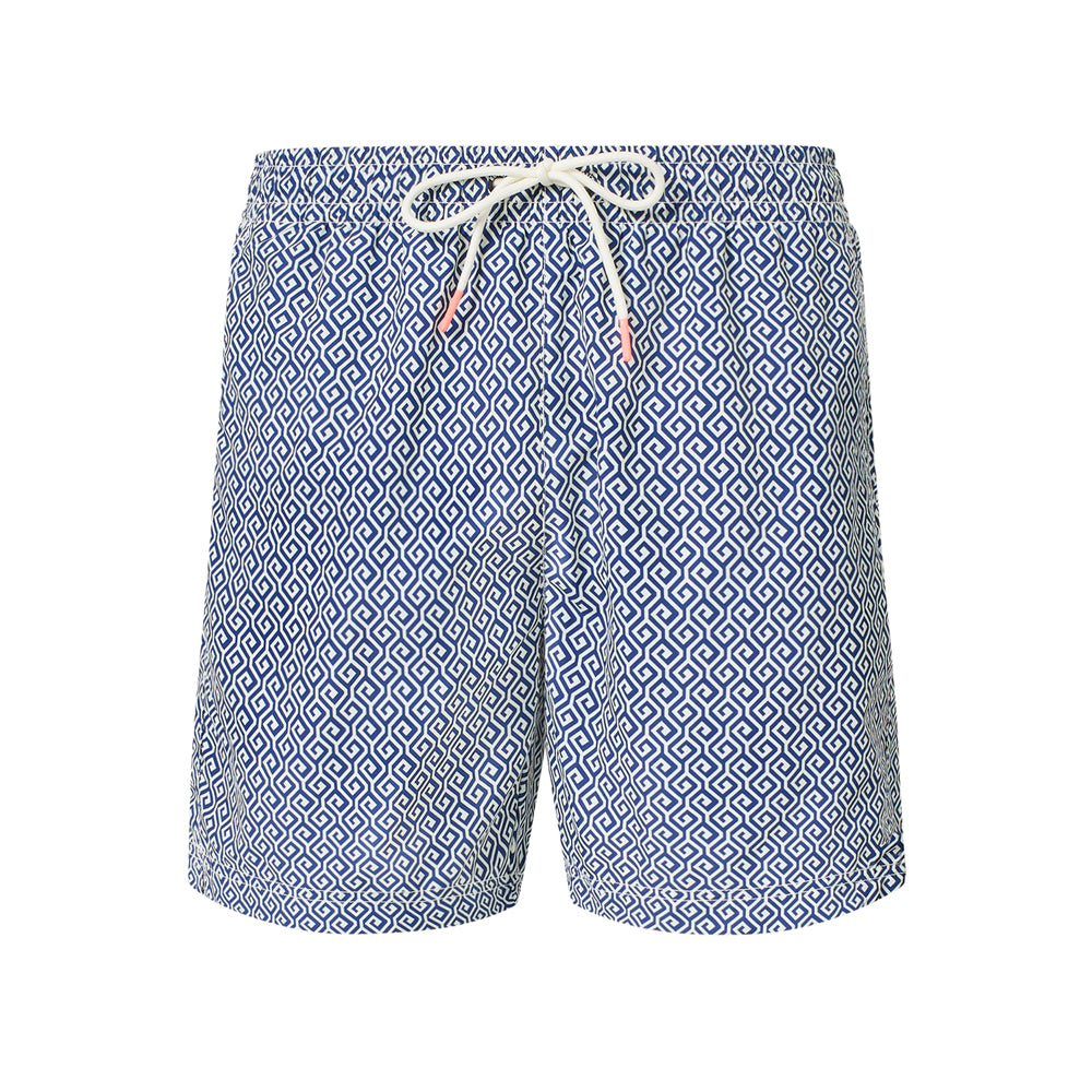 ECOALF BLUE GEOMETRIC PRINT BEQUIA SWIMSUIT FOR MEN