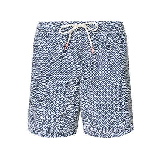 ECOALF BLUE GEOMETRIC PRINT BEQUIA SWIMSUIT FOR MEN