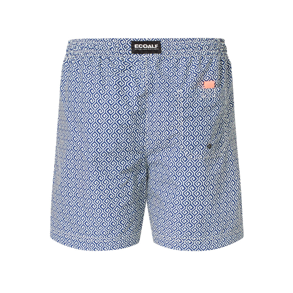 ECOALF BLUE GEOMETRIC PRINT BEQUIA SWIMSUIT FOR MEN