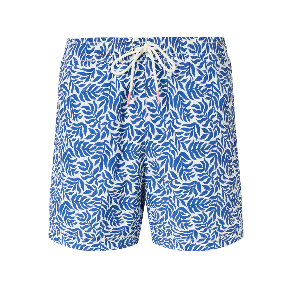 ECOALF BLUE LEAVES PRINT BEQUIA SWIMSUIT FOR MEN