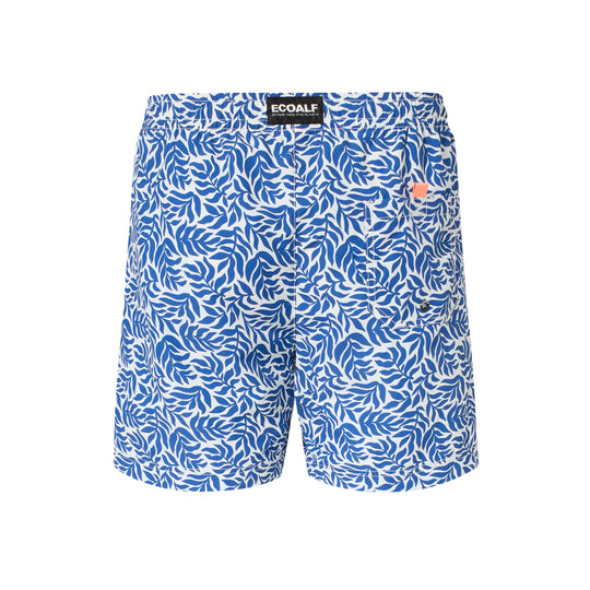 ECOALF BLUE LEAVES PRINT BEQUIA SWIMSUIT FOR MEN