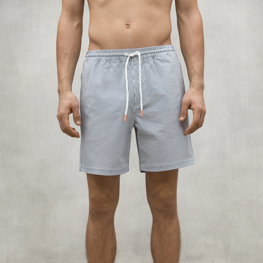 ECOALF BLUE STRIPES PRINT OYAMBRE SWIMSUIT FOR MEN