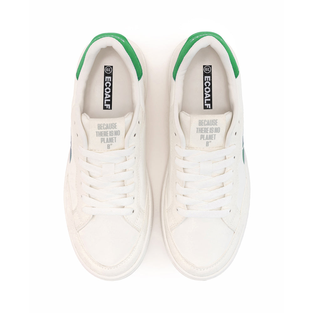 ECOALF OFF-WHITE/GREEN DEIA SNEAKERS FOR MEN