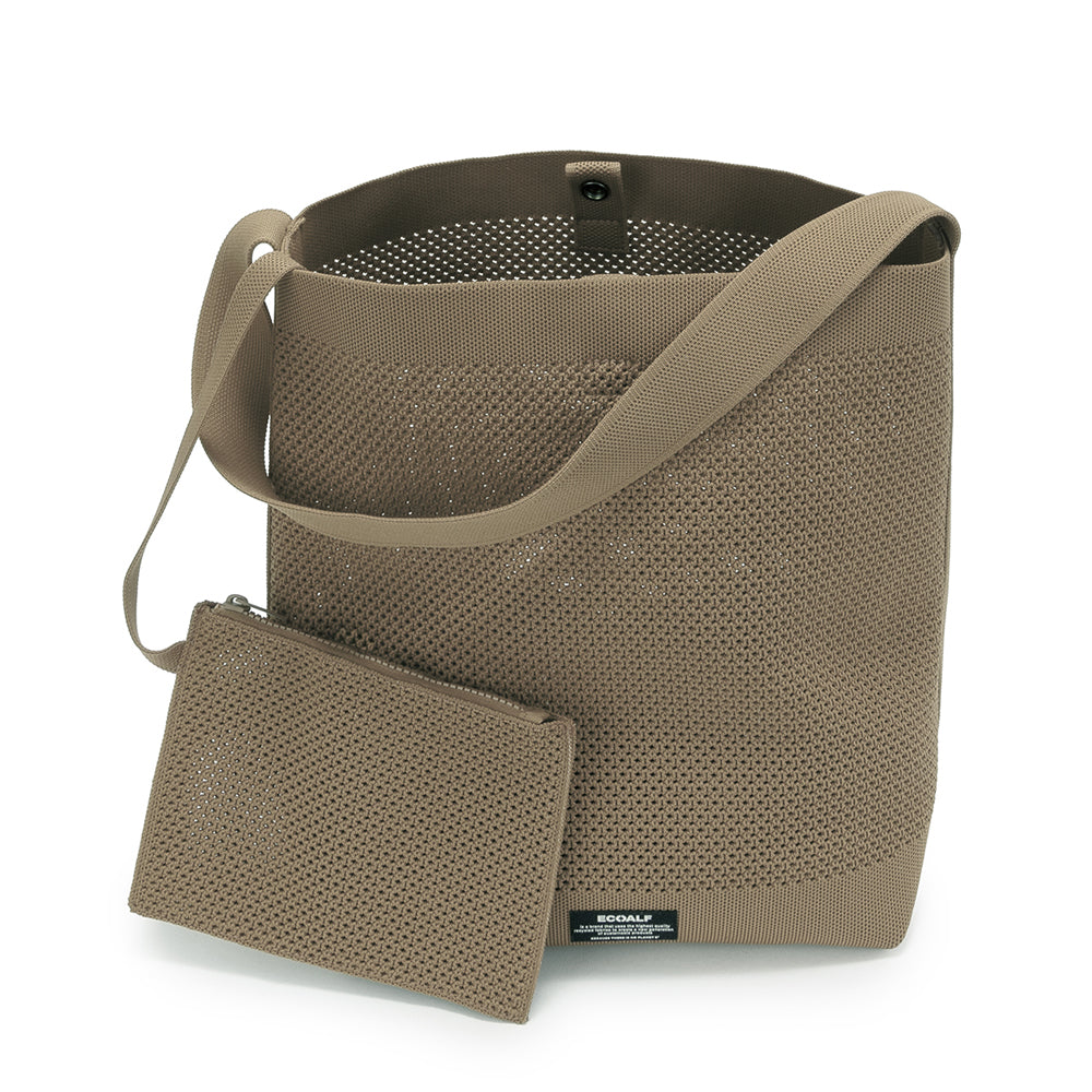 ECOALF TAUPE TIKA BUCKET BAG FOR WOMEN