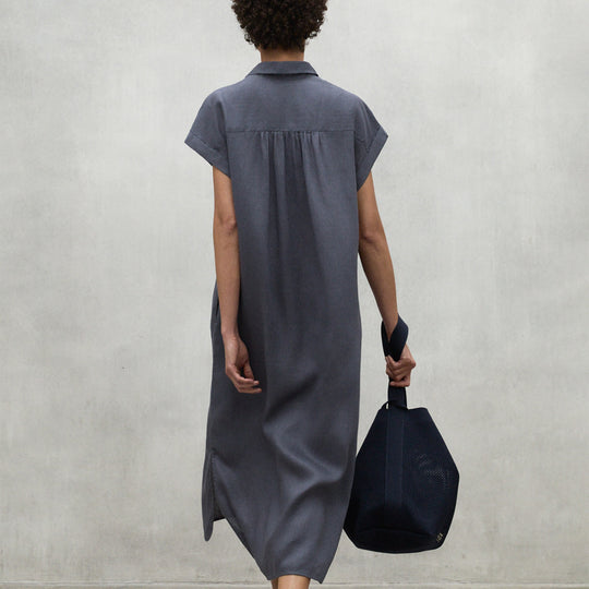 ECOALF DARK GREY AMATISTA DRESS FOR WOMEN