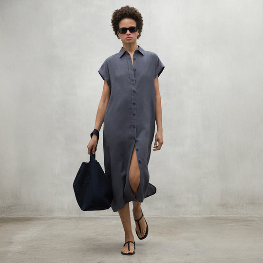 ECOALF DARK GREY AMATISTA DRESS FOR WOMEN