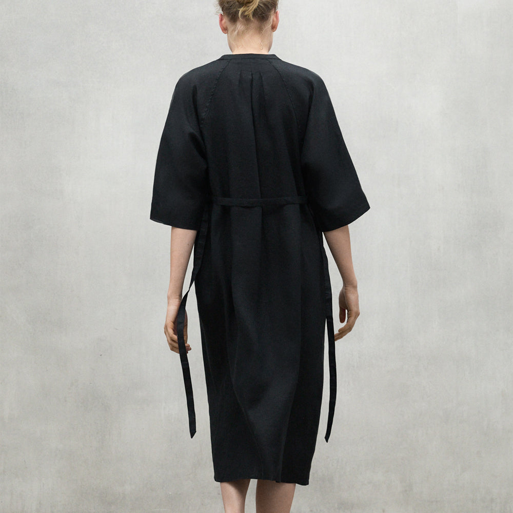 ECOALF BLACK LEA LONG DRESS FOR WOMEN