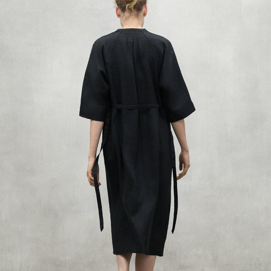 ECOALF BLACK LEA LONG DRESS FOR WOMEN