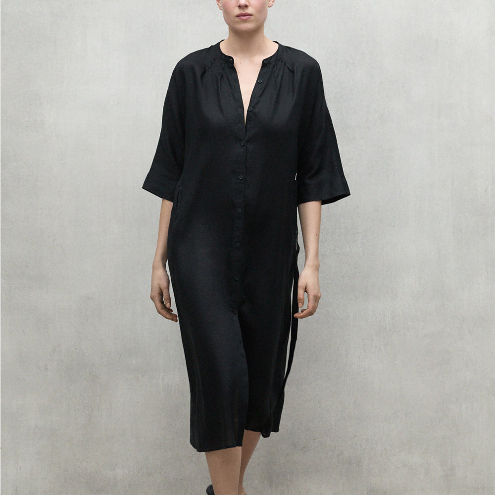 ECOALF BLACK LEA LONG DRESS FOR WOMEN