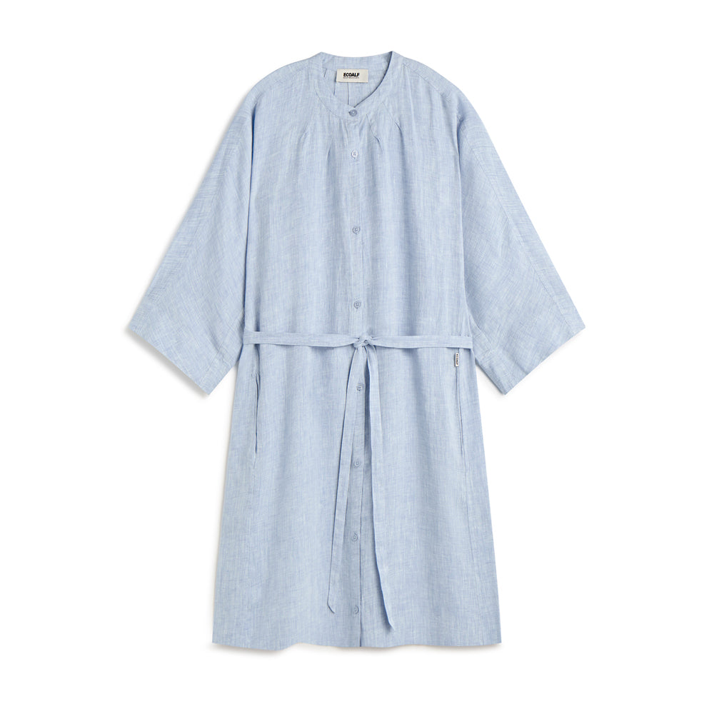 ECOALF LIGHT BLUE LEA SHORT DRESS FOR WOMEN