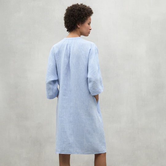 ECOALF LIGHT BLUE LEA SHORT DRESS FOR WOMEN