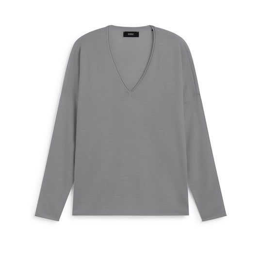 ECOALF GREY MELANGE ANTURIO SWEATER FOR WOMEN