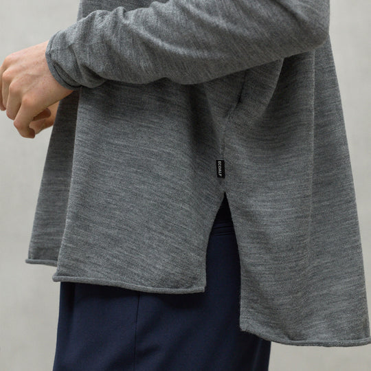 ECOALF GREY MELANGE ANTURIO SWEATER FOR WOMEN