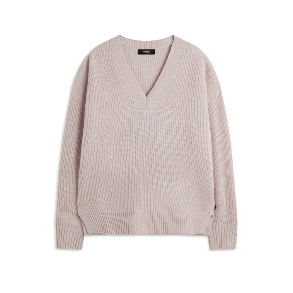 ECOALF LIGHT MAUVE AZALEA SWEATER FOR WOMEN