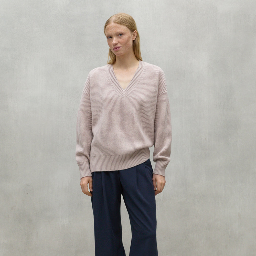 ECOALF LIGHT MAUVE AZALEA SWEATER FOR WOMEN