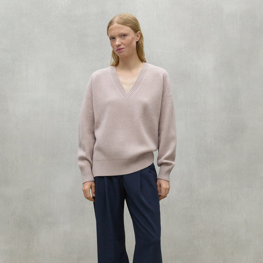 ECOALF LIGHT MAUVE AZALEA SWEATER FOR WOMEN