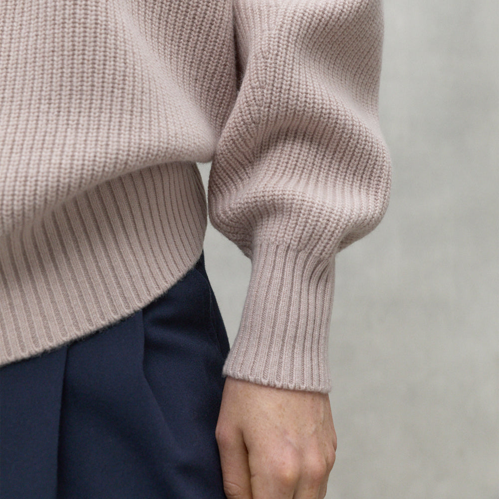 ECOALF LIGHT MAUVE AZALEA SWEATER FOR WOMEN