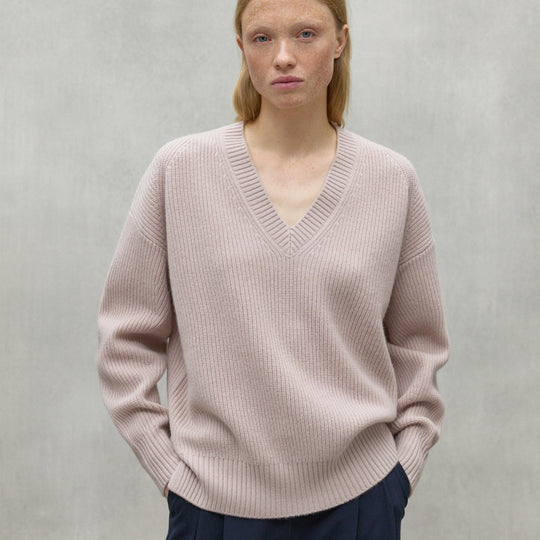ECOALF LIGHT MAUVE AZALEA SWEATER FOR WOMEN