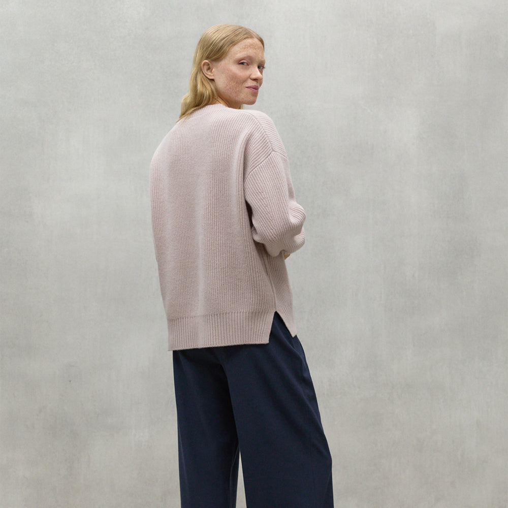 ECOALF LIGHT MAUVE AZALEA SWEATER FOR WOMEN