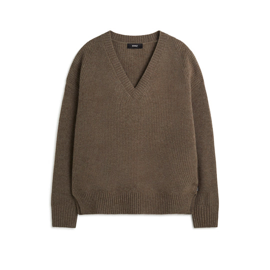 ECOALF BROWN MELANGE AZALEA SWEATER FOR WOMEN