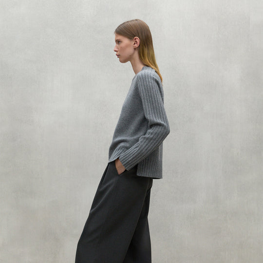 ECOALF MEDIUM GREY MELANGE EUCALIPTO SWEATER FOR WOMEN