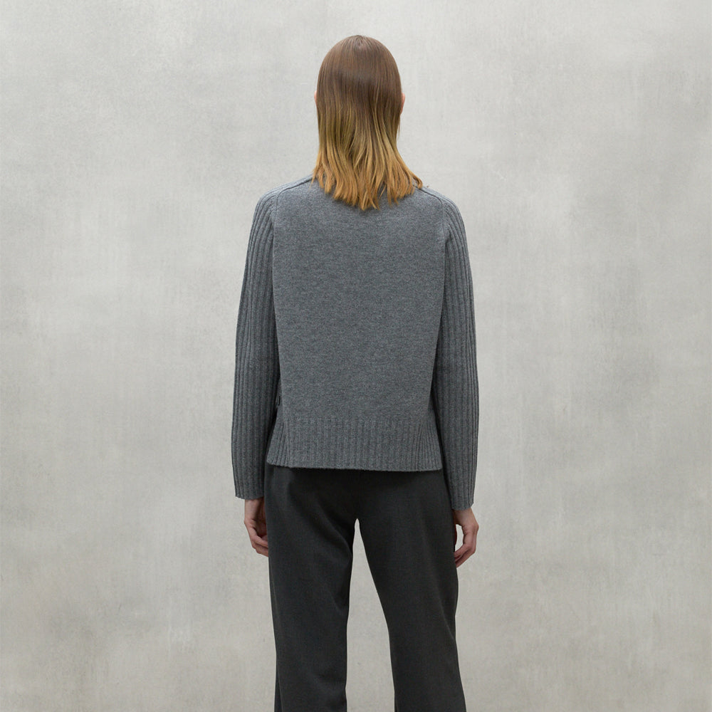 ECOALF MEDIUM GREY MELANGE EUCALIPTO SWEATER FOR WOMEN
