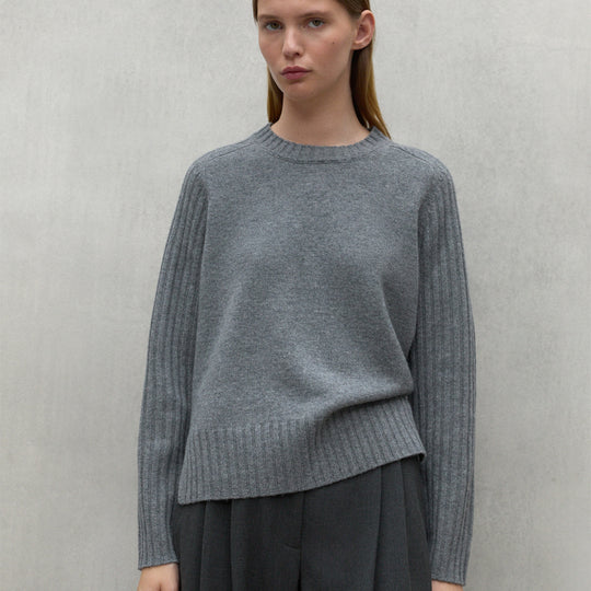 ECOALF MEDIUM GREY MELANGE EUCALIPTO SWEATER FOR WOMEN