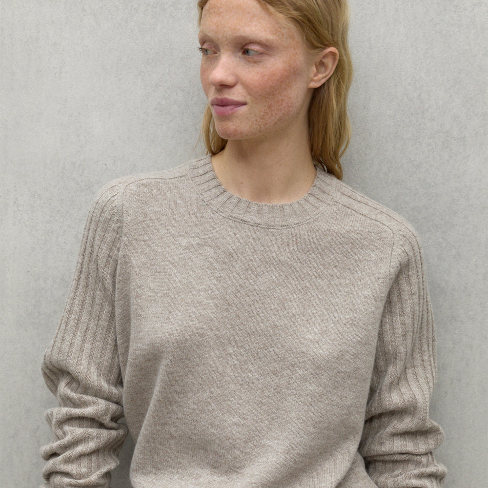 ECOALF DARK SAND MELANGE EUCALIPTO SWEATER FOR WOMEN - MYHOLDAL LEBANON